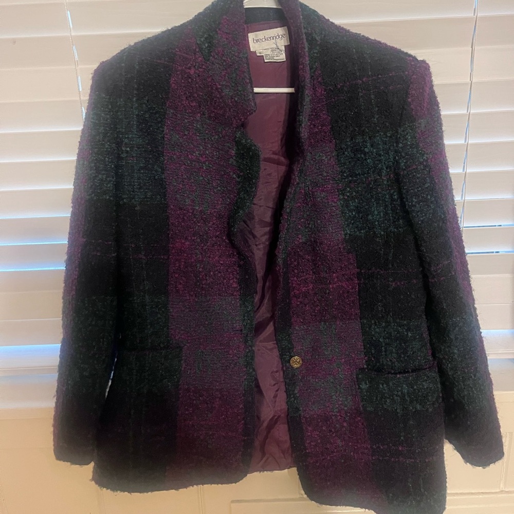Breckenridge Burgundy Wool Blend Jacket